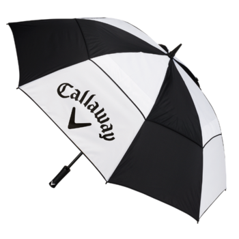 Callaway 60" Clean Double Canopy Umbrella - Black / White